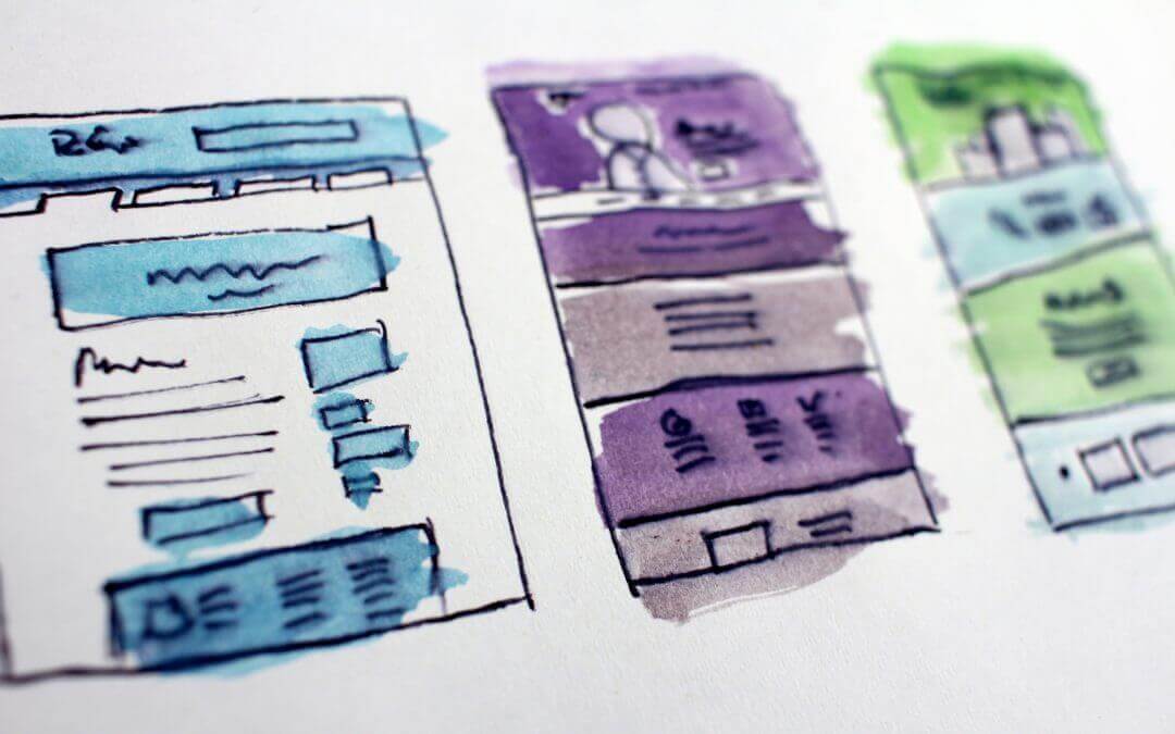 Artistic painting of three Email Marketing templates as inspirational Examples.