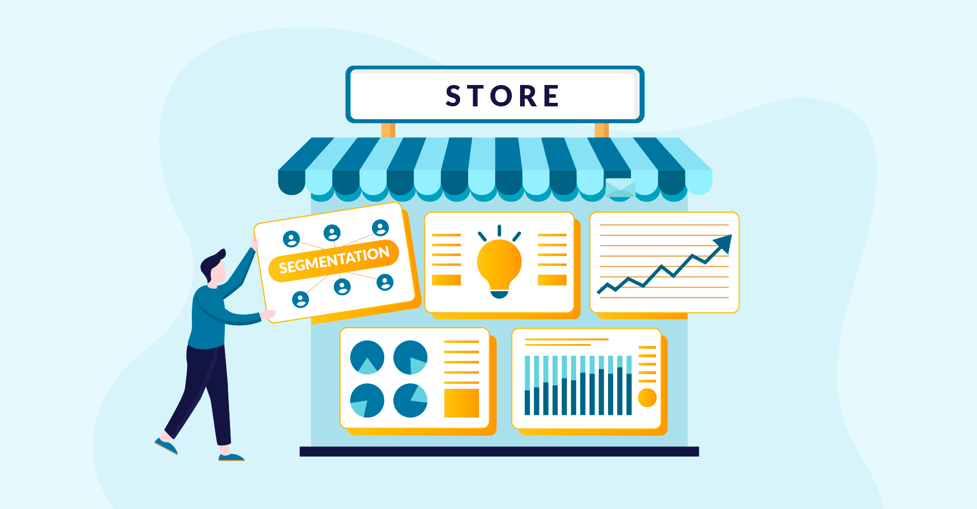 A retailer analyzes data from his e-commerce store to improve customer loyalty.