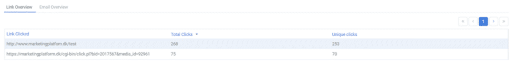 A screenshot from the interface of MarketingPlatform picturing the instructions for using Email Campaign Statistics.