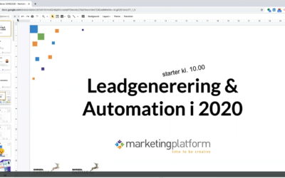 Webinar: Leadgenerering & Automation i 2020