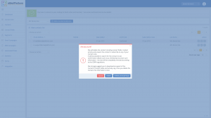 A screenshot from the interface of MarketingPlatform, picturing the instructions for Deleting a Profile as per GDPR.
