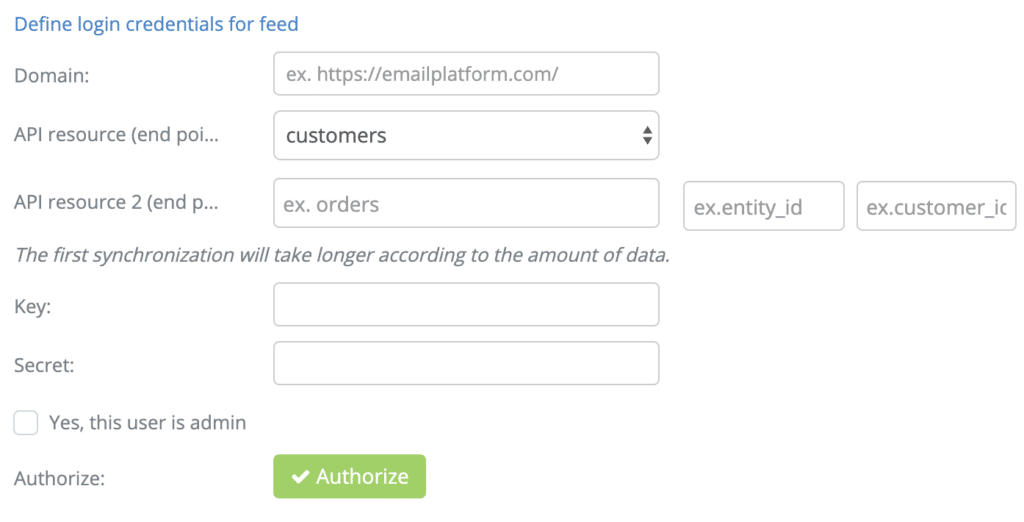 A screenshot from the interface of MarketingPlatform, picturing the instructions to Integrate Adobe Commerce with MarketingPlatform.