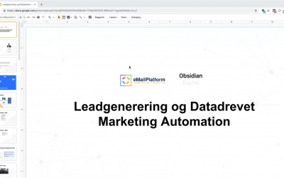 Webinar: Leadgenerering og Datadrevet Marketing Automation