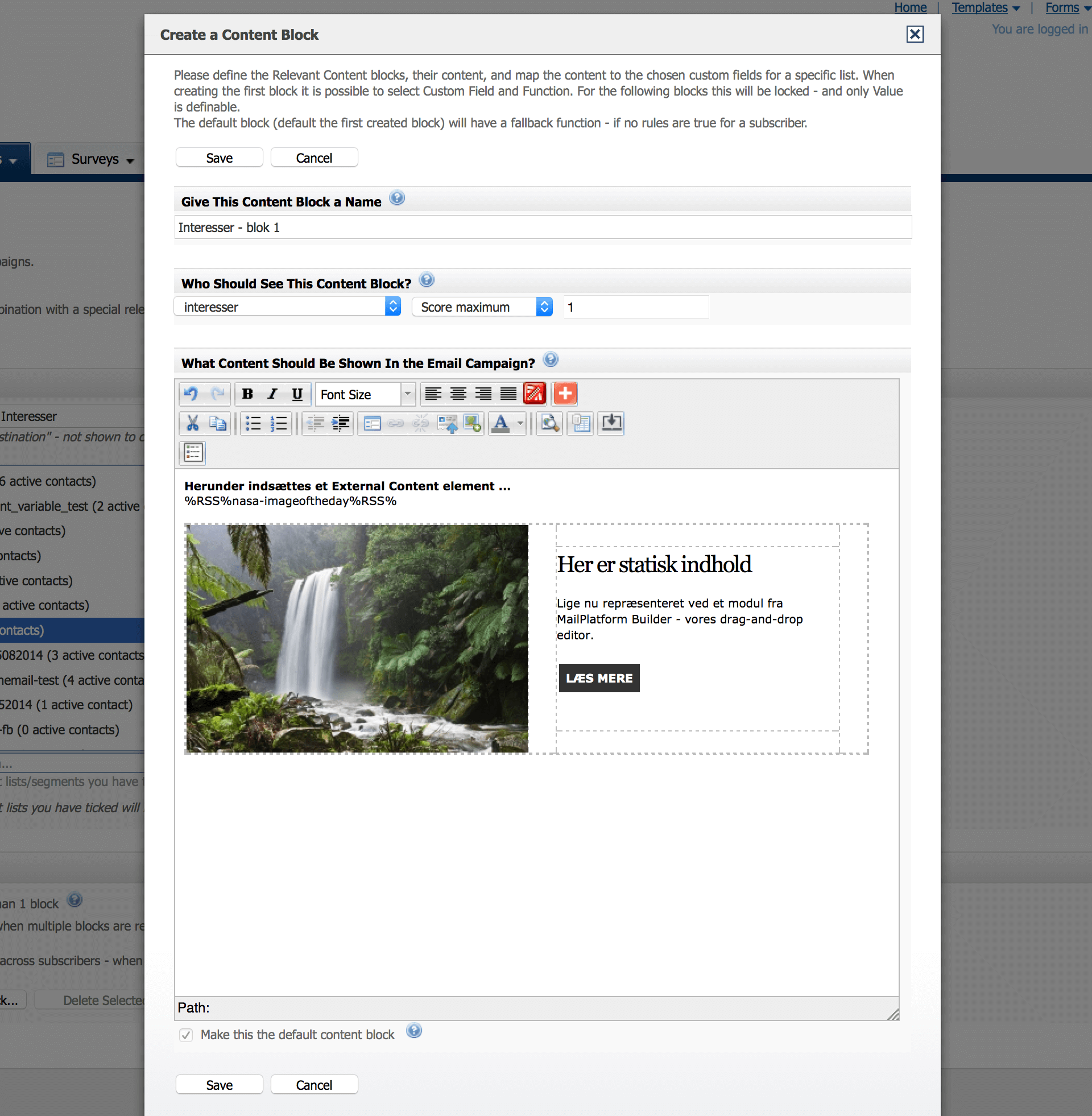 relevantcontent-mailplatform-moduler