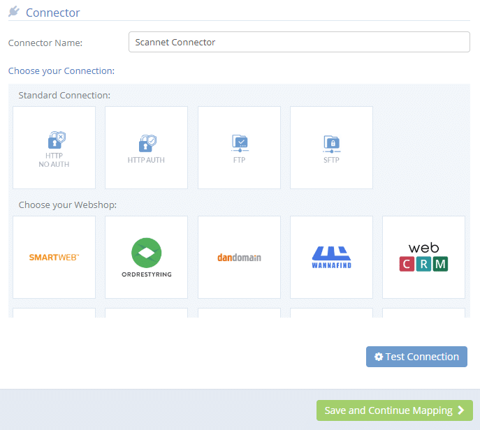 A screenshot from the interface of MarketingPlatform, picturing the instructions to integrate Scannet with MarketingPlatform.