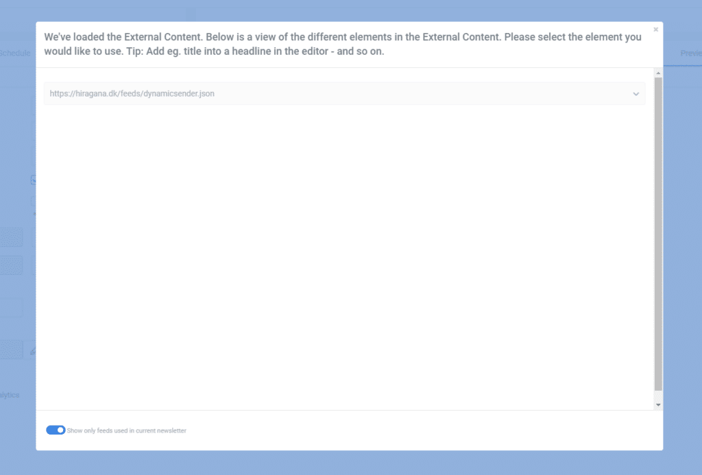A screenshot from the interface of MarketingPlatform picturing the instructions for using Dynamic Sender.