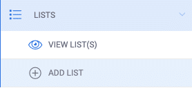 A screenshot from the interface of MarketingPlatform picturing the instructions for creatin a list.