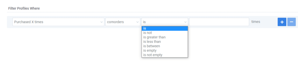 A screenshot from the interface of MarketingPlatform picturing the instructions for using Ecommerce Segments.