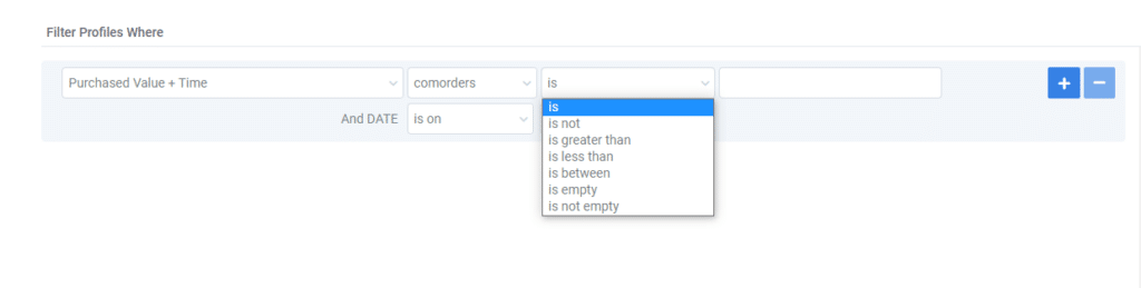 A screenshot from the interface of MarketingPlatform picturing the instructions for using Ecommerce Segments.