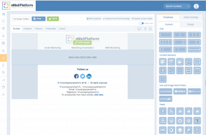 A screenshot from the interface of MarketingPlatform, picturing the instructions to Make Your Own Header and Footer.