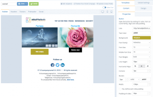 A screenshot from the interface of MarketingPlatform, picturing the instructions to Design Your Buttons.