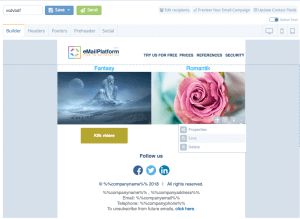 A screenshot from the interface of MarketingPlatform, picturing the instructions to Design Your Buttons.