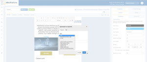 A screenshot from the interface of MarketingPlatform, picturing the instructions to Insert Links in Your Email Campaign.
