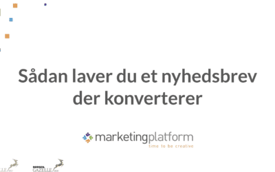 Webinar: Sådan laver du et nyhedsbrev der konverterer