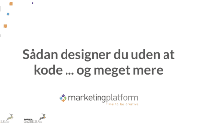Webinar: Sådan designer du uden at kode … og meget mere