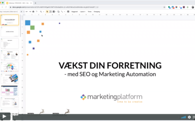 Webinar: Vækst din forretning med SEO og Marketing Automation